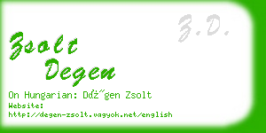 zsolt degen business card